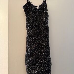 H&M Black and White Slip Midi Dress